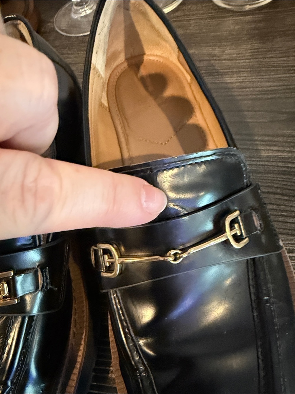Sam Edelman Black Leather Bit Loafers with Brown Platform - Picture 8 of 8